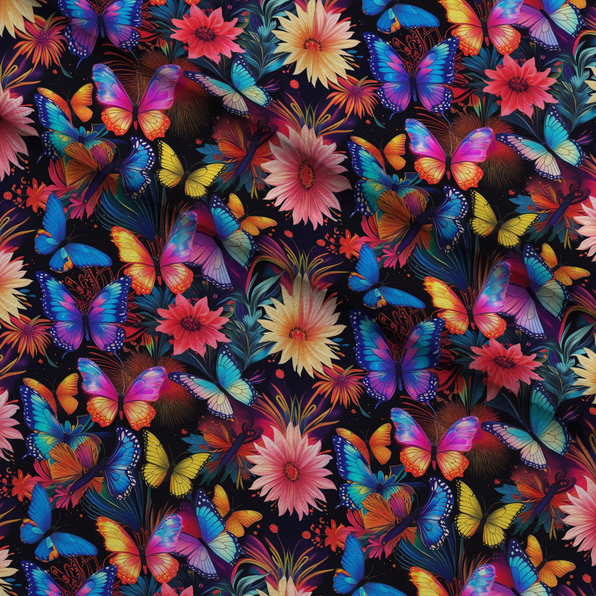Luminous Wings Pattern 6 Fleece Fabric — fleece fabric folded close-up preview (mv-fleece-v1:lying)