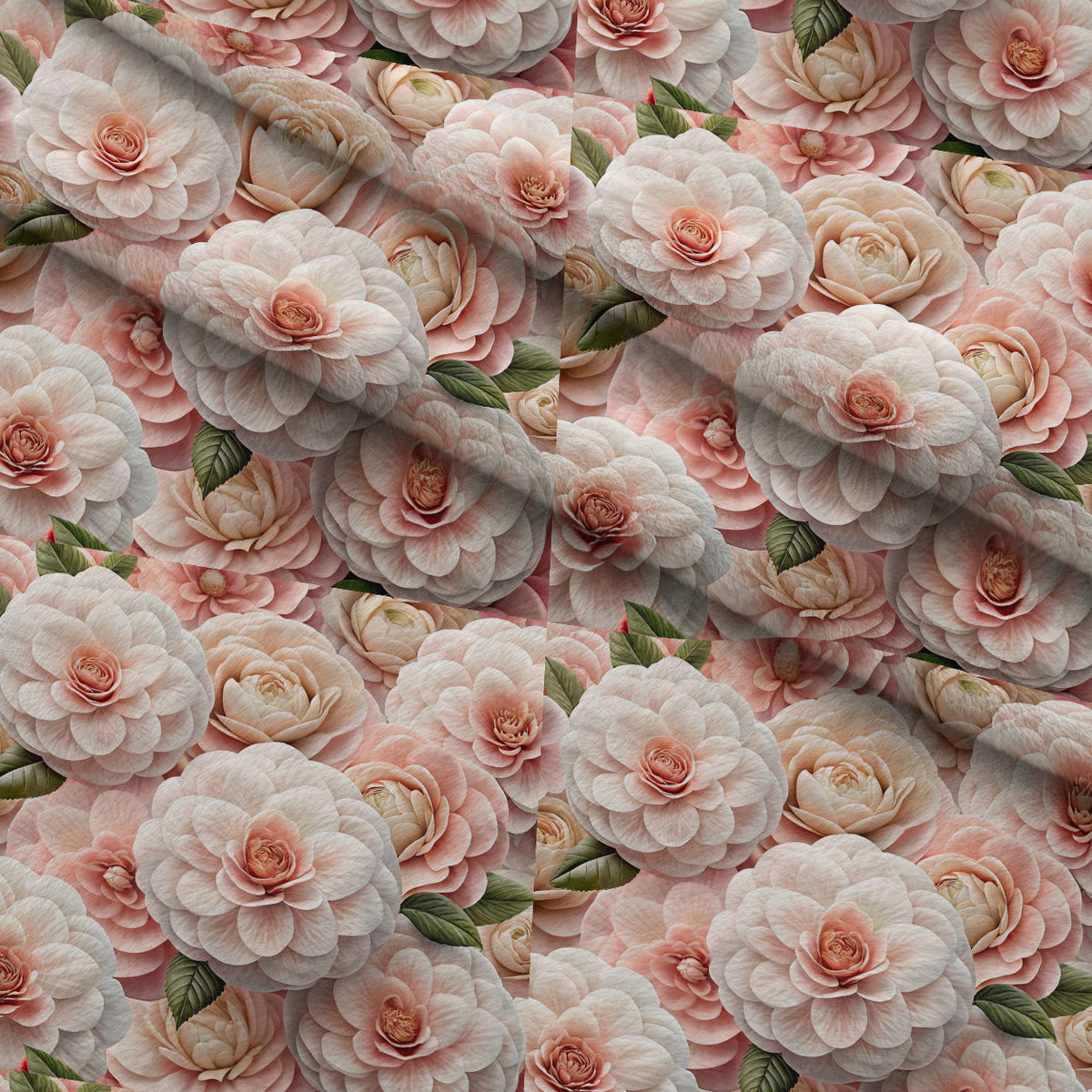 Lush Blooms Pattern 17 Fleece Fabric — fleece fabric folded close-up preview (mv-fleece-v1:lying)