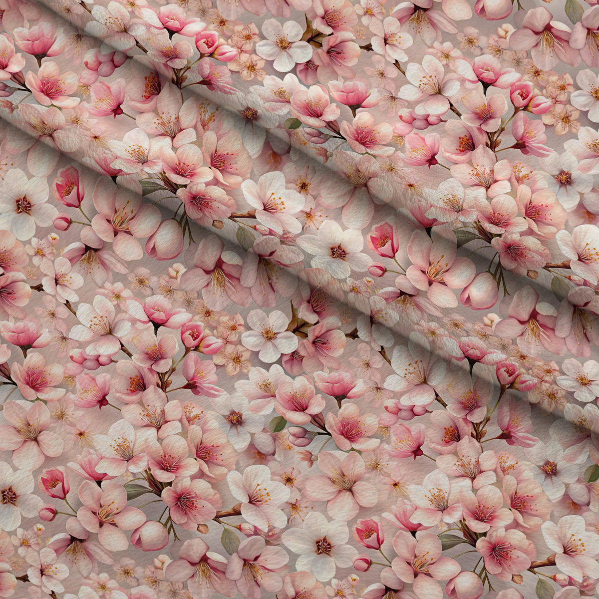 Lush Blooms Pattern 3 Fleece Fabric — fleece fabric folded close-up preview (mv-fleece-v1:lying)