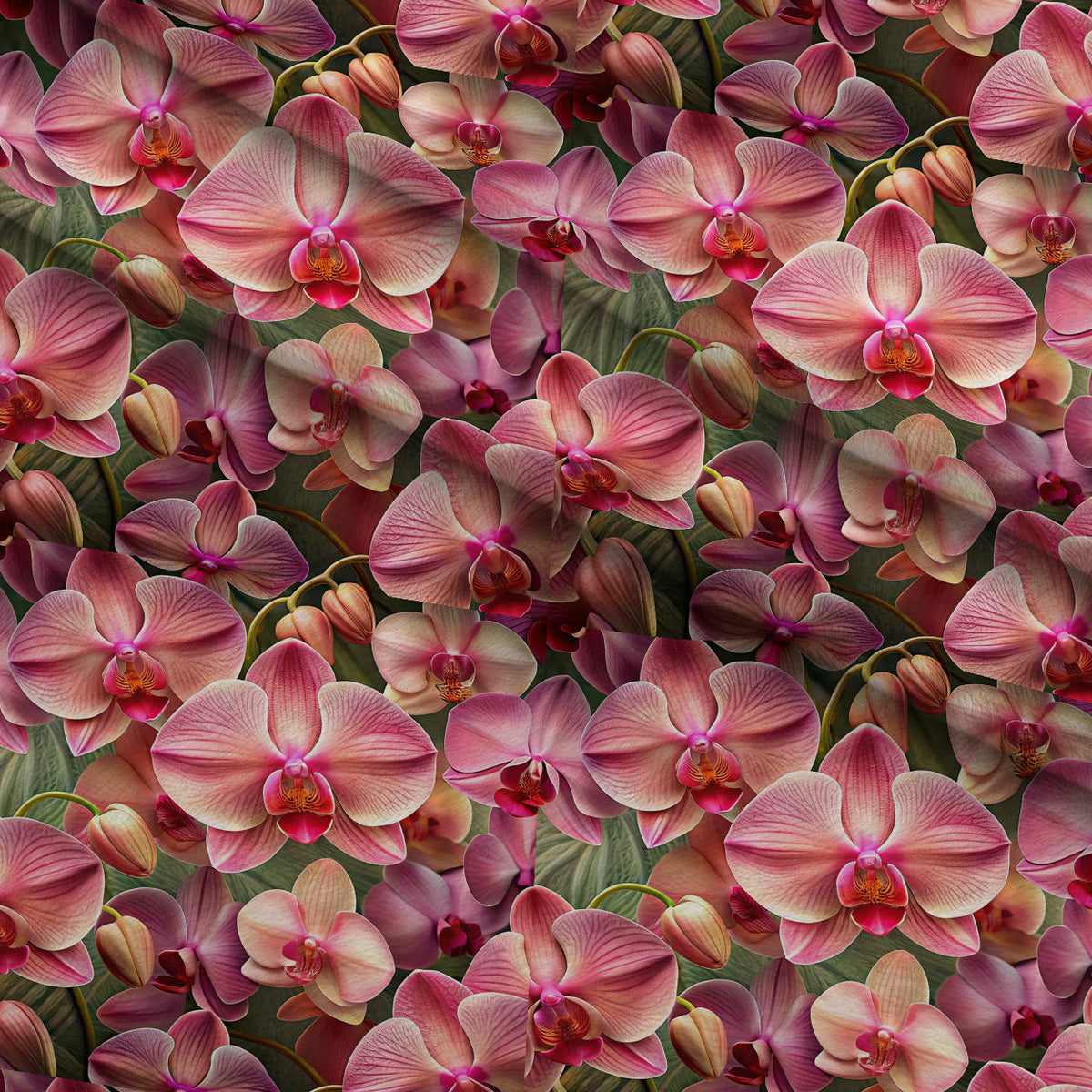 Lush Blooms Pattern 32 Fleece Fabric — fleece fabric folded close-up preview (mv-fleece-v1:lying)