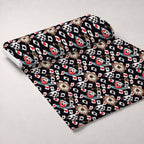 Mad Hatter Harlequin Pattern 1 Fleece Fabric — fleece fabric unrolled bolt preview (mv-fleece-v1:bolt)