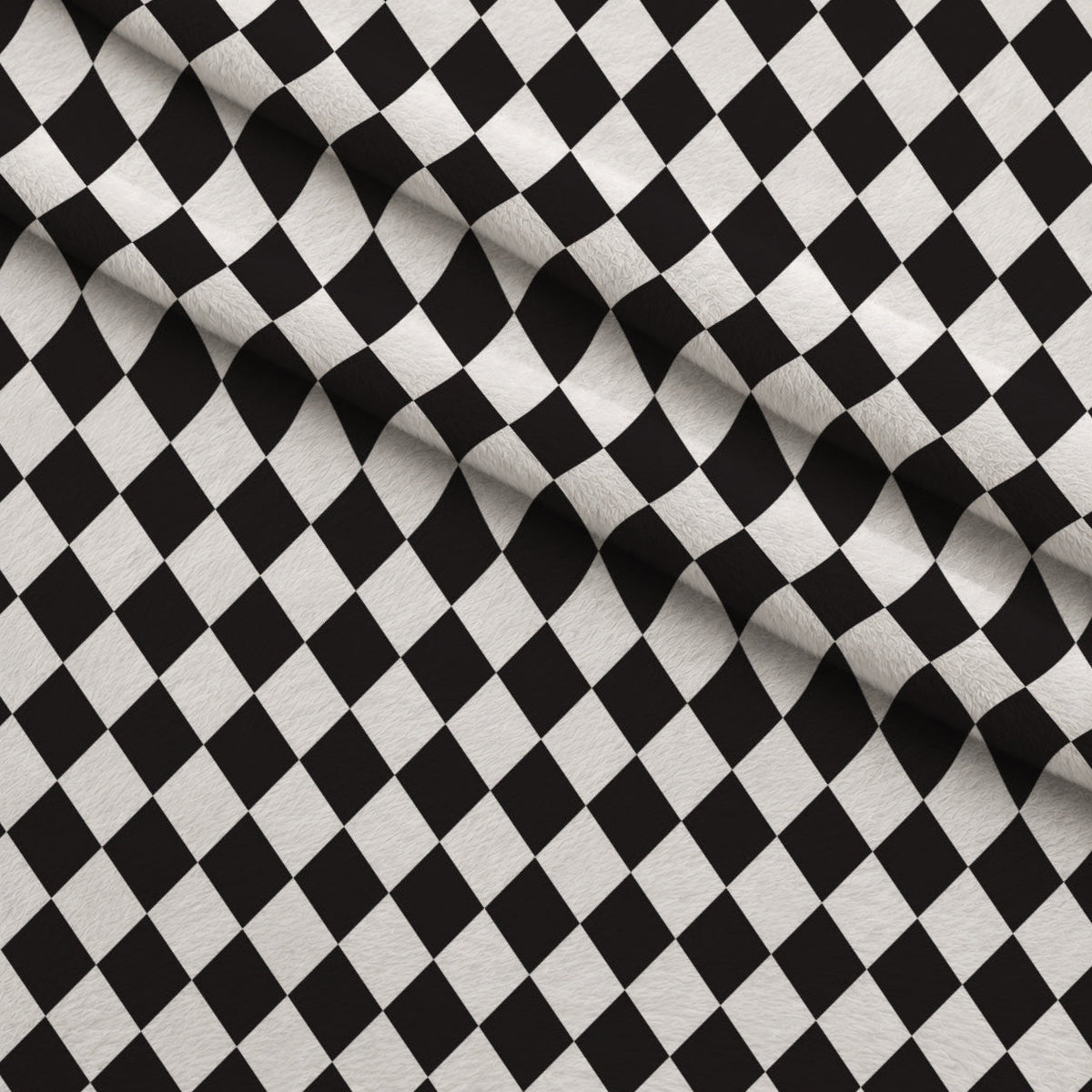 Mad Hatter Harlequin Pattern 11 Fleece Fabric — fleece fabric folded close-up preview (mv-fleece-v1:lying)