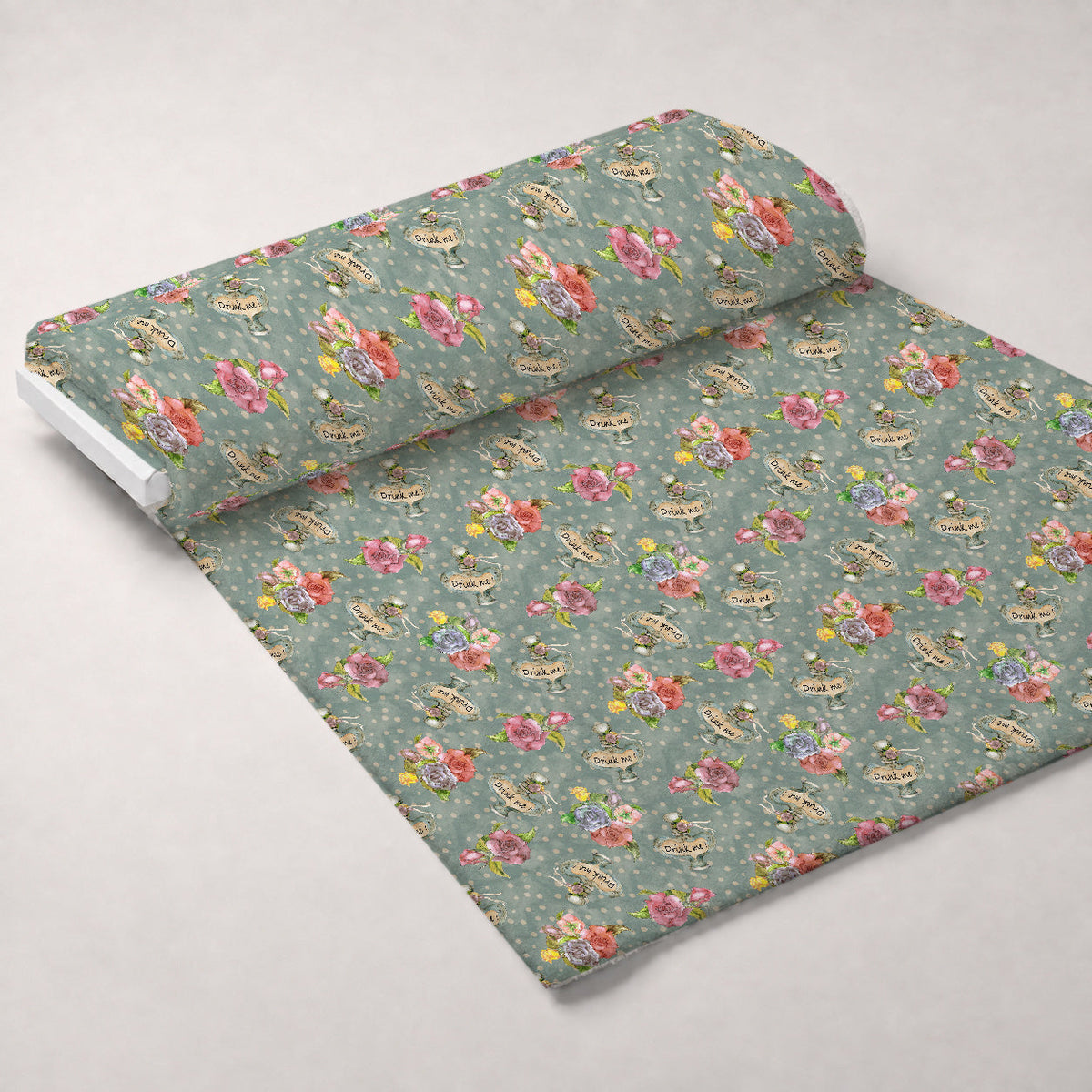 Mad Hatter Harlequin Pattern 6 Fleece Fabric — fleece fabric unrolled bolt preview (mv-fleece-v1:bolt)