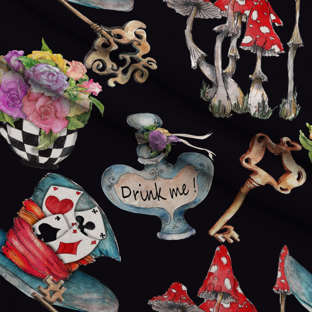 Mad Hatter Harlequin Pattern 8 Fleece Fabric — fleece fabric folded close-up preview (mv-fleece-v1:lying)
