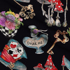 Mad Hatter Harlequin Pattern 8 Fleece Fabric — fleece fabric folded close-up preview (mv-fleece-v1:lying)