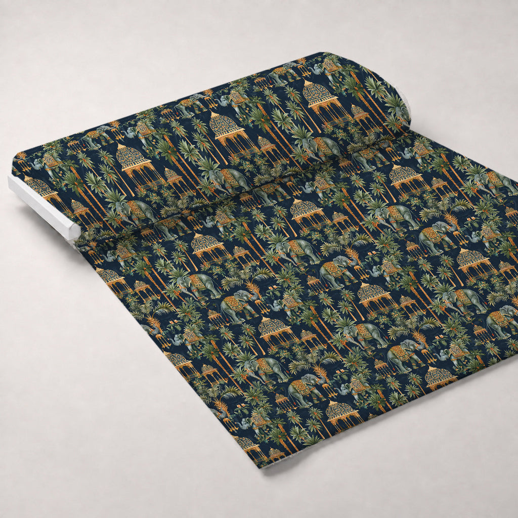 Maharaja Palace Pattern 1 Fleece Fabric — fleece fabric unrolled bolt preview (mv-fleece-v1:bolt)