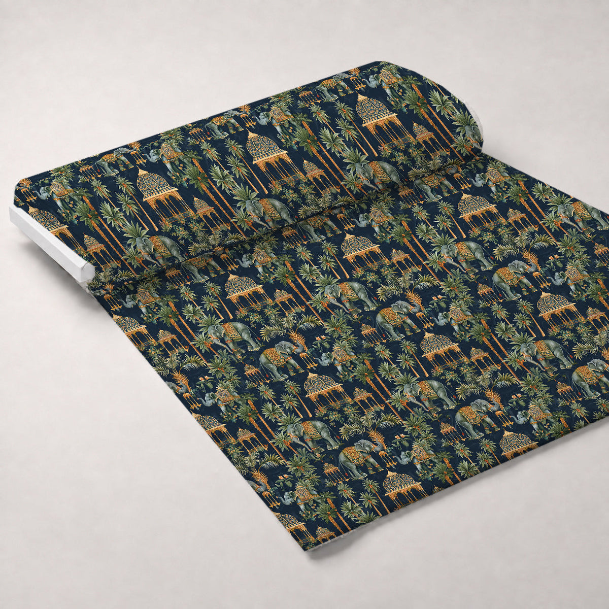 Maharaja Palace Pattern 1 Fleece Fabric — fleece fabric unrolled bolt preview (mv-fleece-v1:bolt)