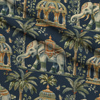 Maharaja Palace Pattern 2 Fleece Fabric — fleece fabric folded close-up preview (mv-fleece-v1:lying)