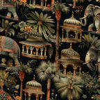 Maharaja Palace Pattern 4 Fleece Fabric — fleece fabric folded close-up preview (mv-fleece-v1:lying)