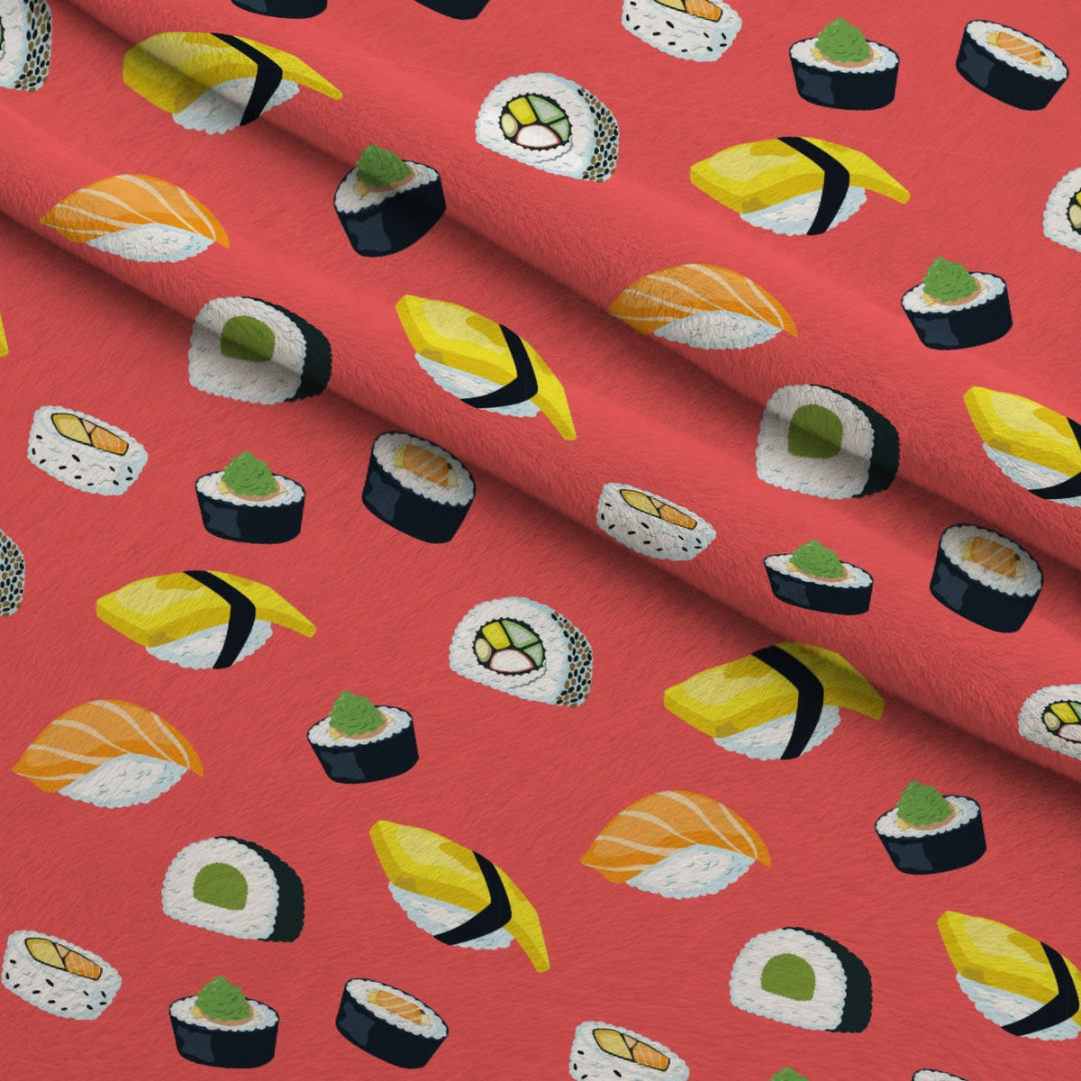 Maki Medley Pattern 8 Fleece Fabric — fleece fabric folded close-up preview (mv-fleece-v1:lying)