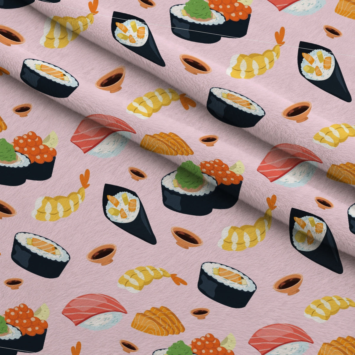 Maki Medley Pattern 9 Fleece Fabric — fleece fabric folded close-up preview (mv-fleece-v1:lying)