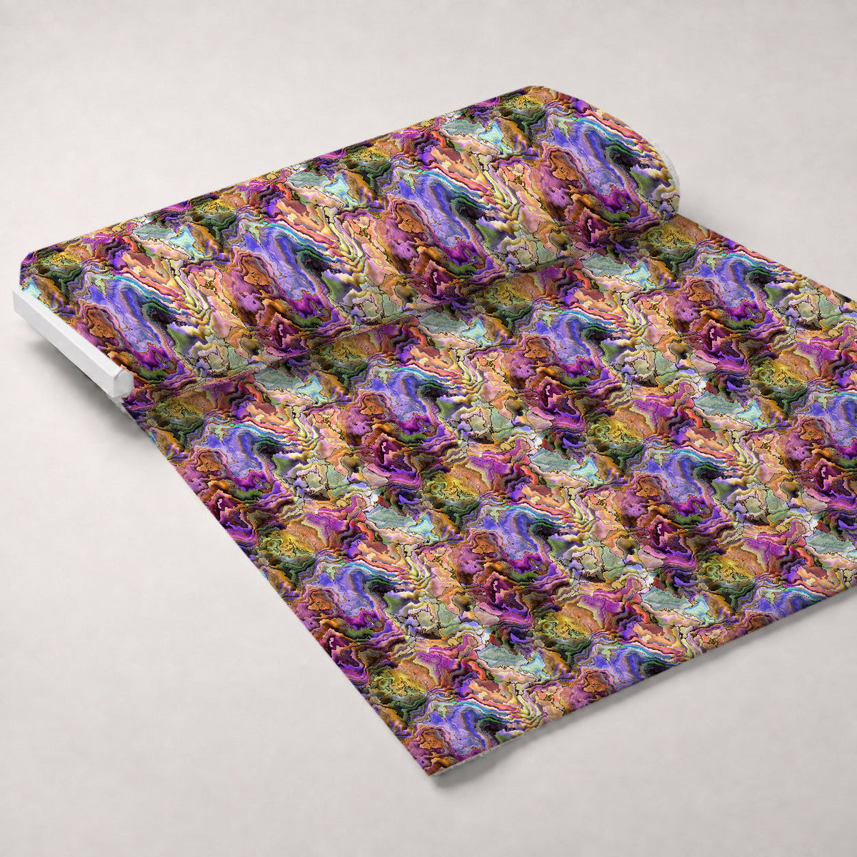 Marbled Opal Pattern 1 Fleece Fabric — fleece fabric unrolled bolt preview (mv-fleece-v1:bolt)