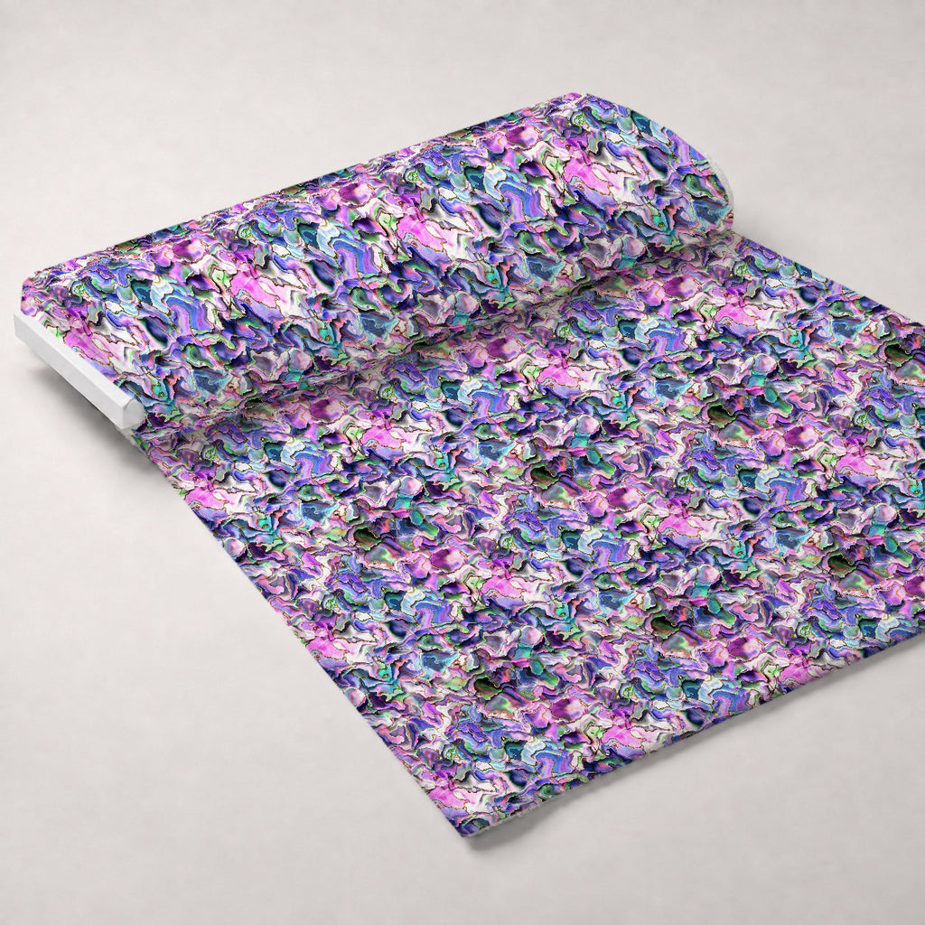 Marbled Opal Pattern 11 Fleece Fabric — fleece fabric unrolled bolt preview (mv-fleece-v1:bolt)