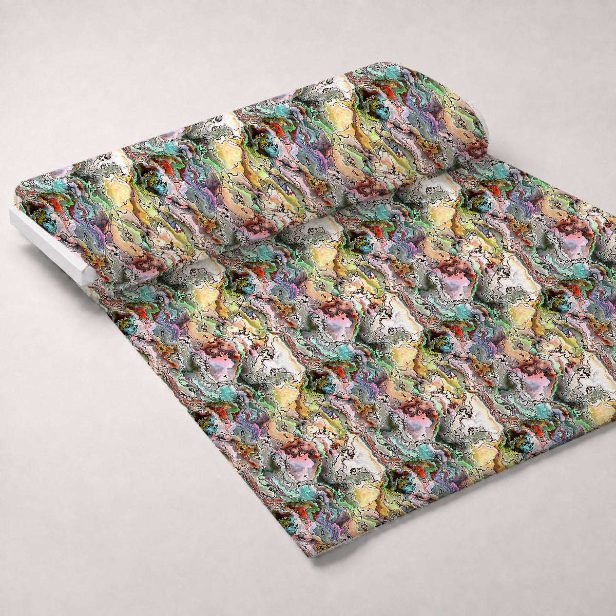 Marbled Opal Pattern 14 Fleece Fabric — fleece fabric unrolled bolt preview (mv-fleece-v1:bolt)