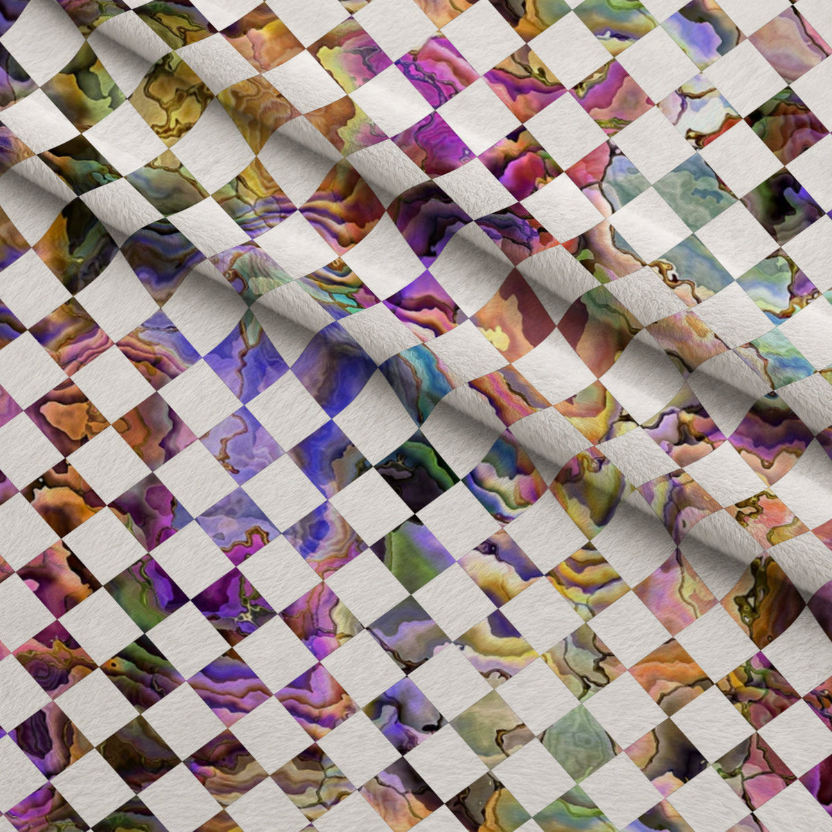 Marbled Opal Pattern 24 Fleece Fabric — fleece fabric folded close-up preview (mv-fleece-v1:lying)