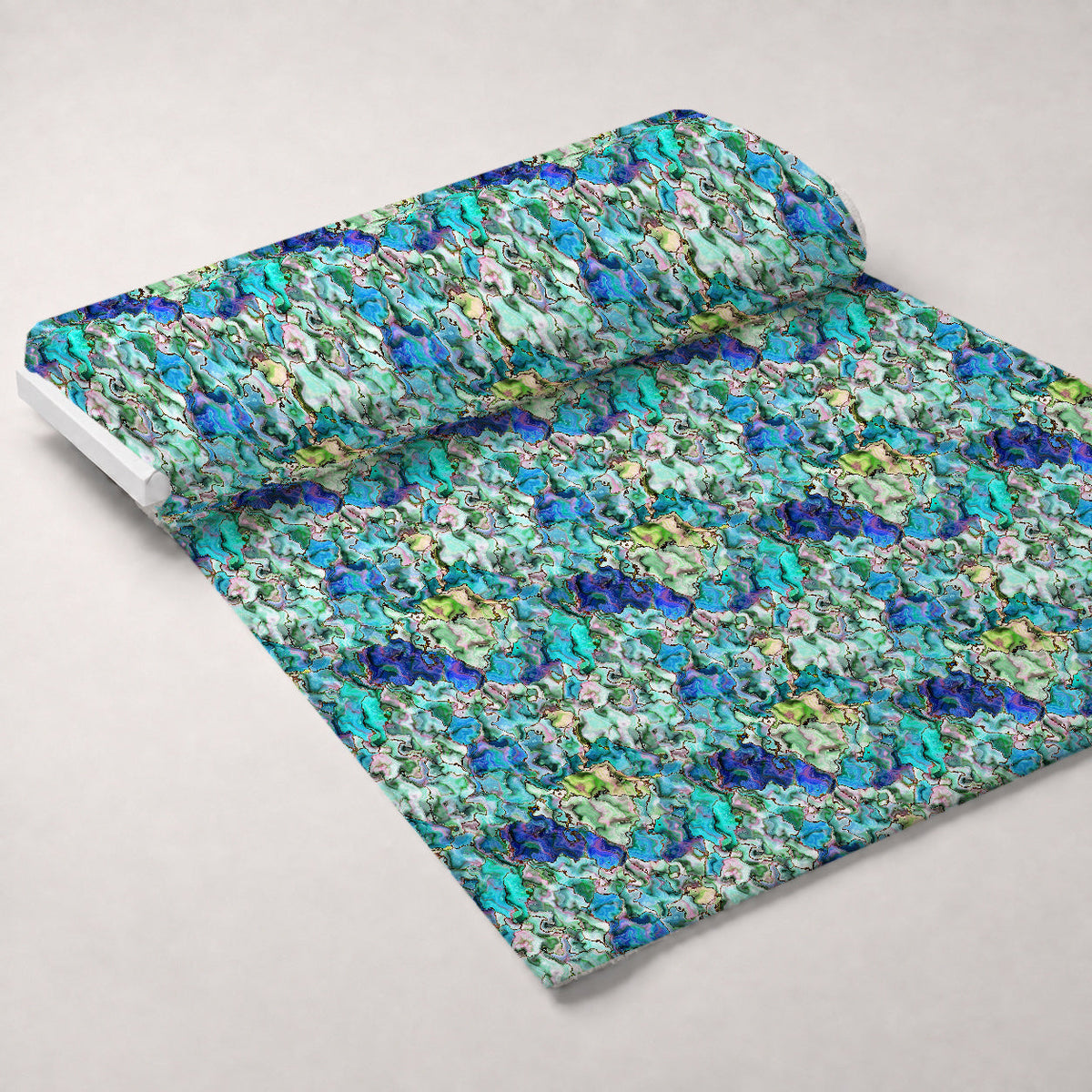 Marbled Opal Pattern 5 Fleece Fabric — fleece fabric unrolled bolt preview (mv-fleece-v1:bolt)
