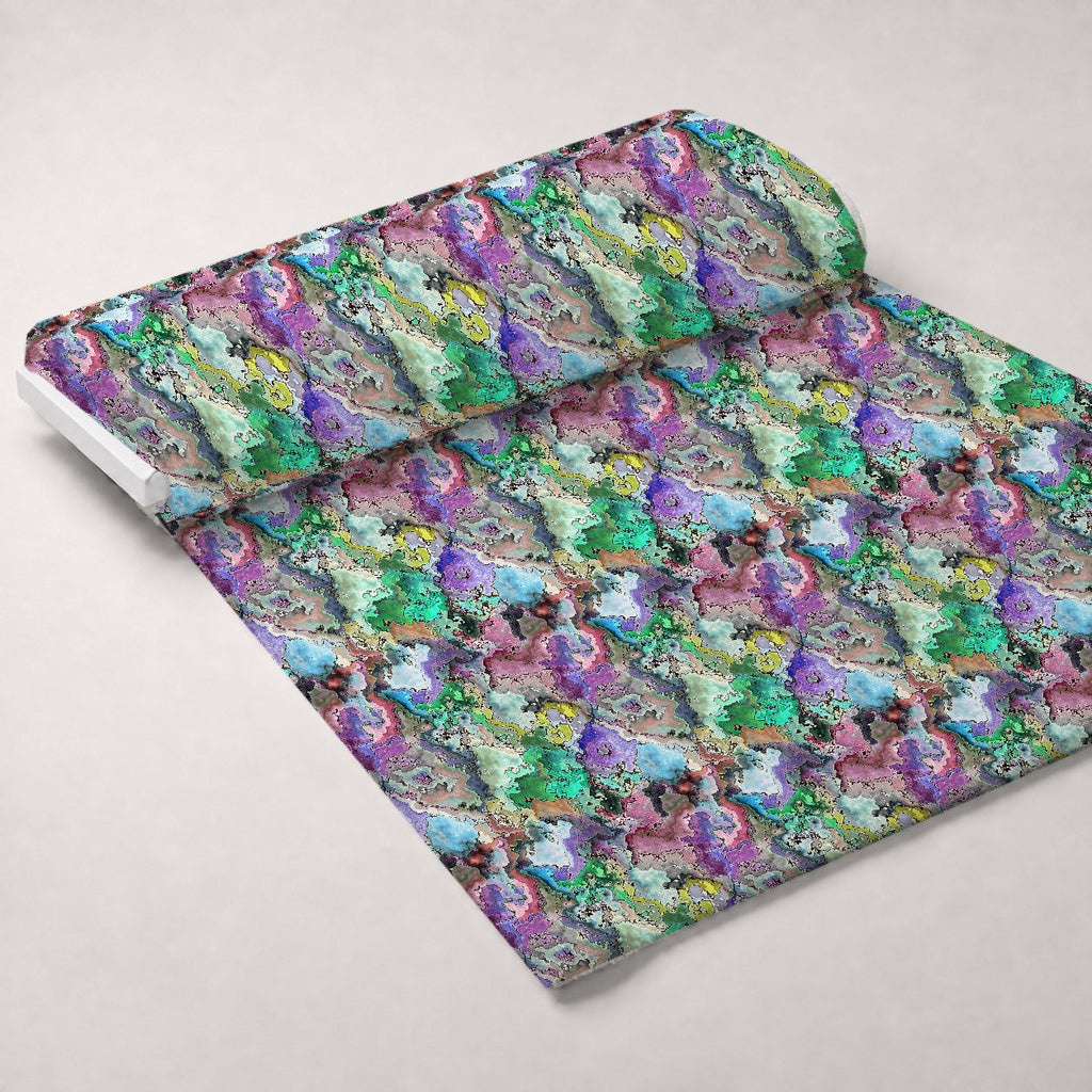 Marbled Opal Pattern 6 Fleece Fabric — fleece fabric unrolled bolt preview (mv-fleece-v1:bolt)