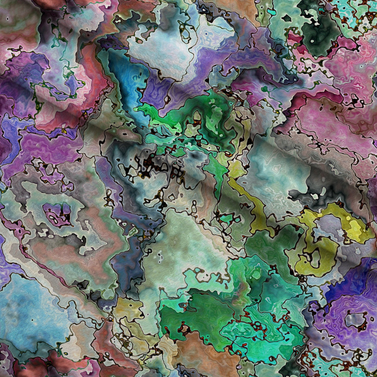 Marbled Opal Pattern 6 Fleece Fabric — fleece fabric folded close-up preview (mv-fleece-v1:lying)