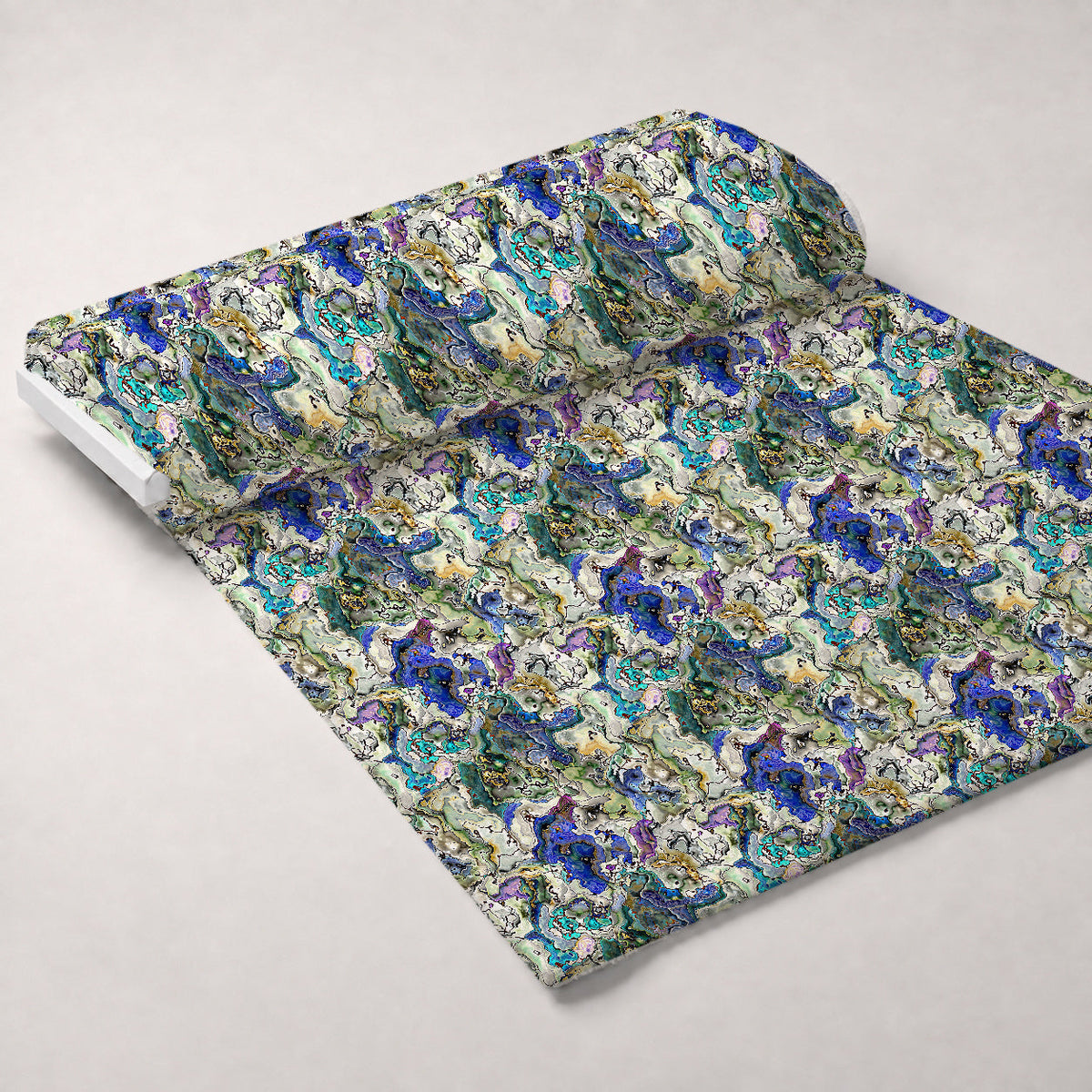 Marbled Opal Pattern 8 Fleece Fabric — fleece fabric unrolled bolt preview (mv-fleece-v1:bolt)