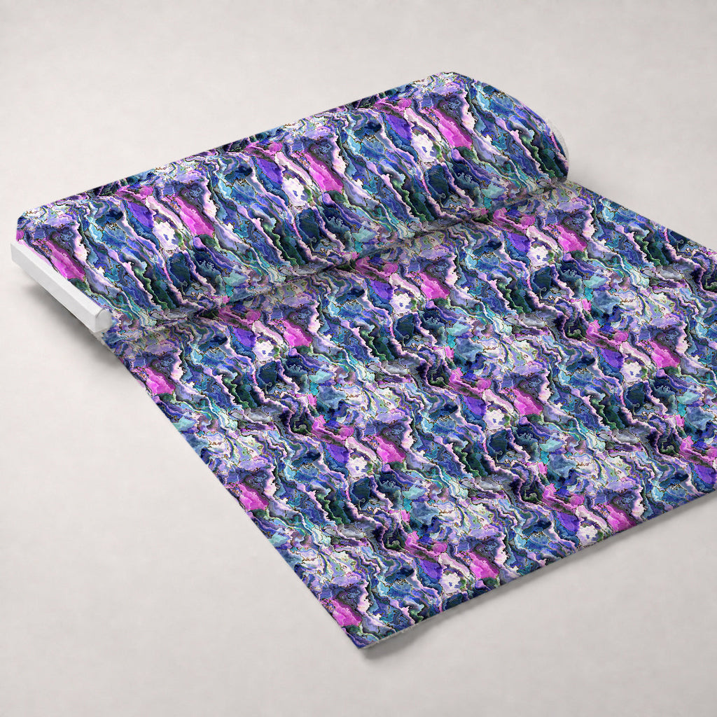 Marbled Opal Pattern 9 Fleece Fabric — fleece fabric unrolled bolt preview (mv-fleece-v1:bolt)