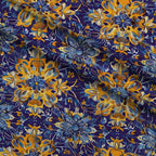 Marigold Mosaic Pattern 1 Fleece Fabric — fleece fabric folded close-up preview (mv-fleece-v1:lying)