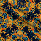 Marigold Mosaic Pattern 11 Fleece Fabric — fleece fabric folded close-up preview (mv-fleece-v1:lying)