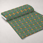 Marigold Mosaic Pattern 7 Fleece Fabric — fleece fabric unrolled bolt preview (mv-fleece-v1:bolt)