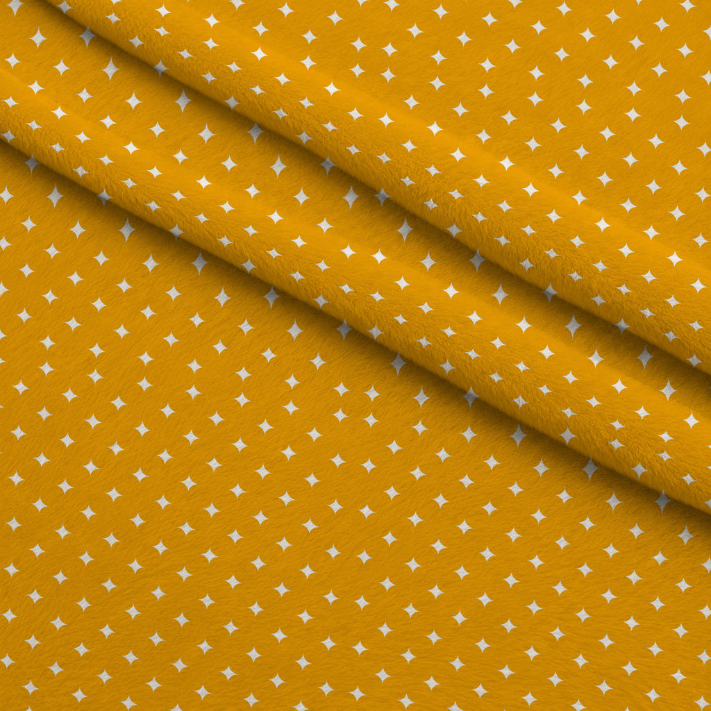 Marigold Tweed Pattern 11 Fleece Fabric — fleece fabric folded close-up preview (mv-fleece-v1:lying)