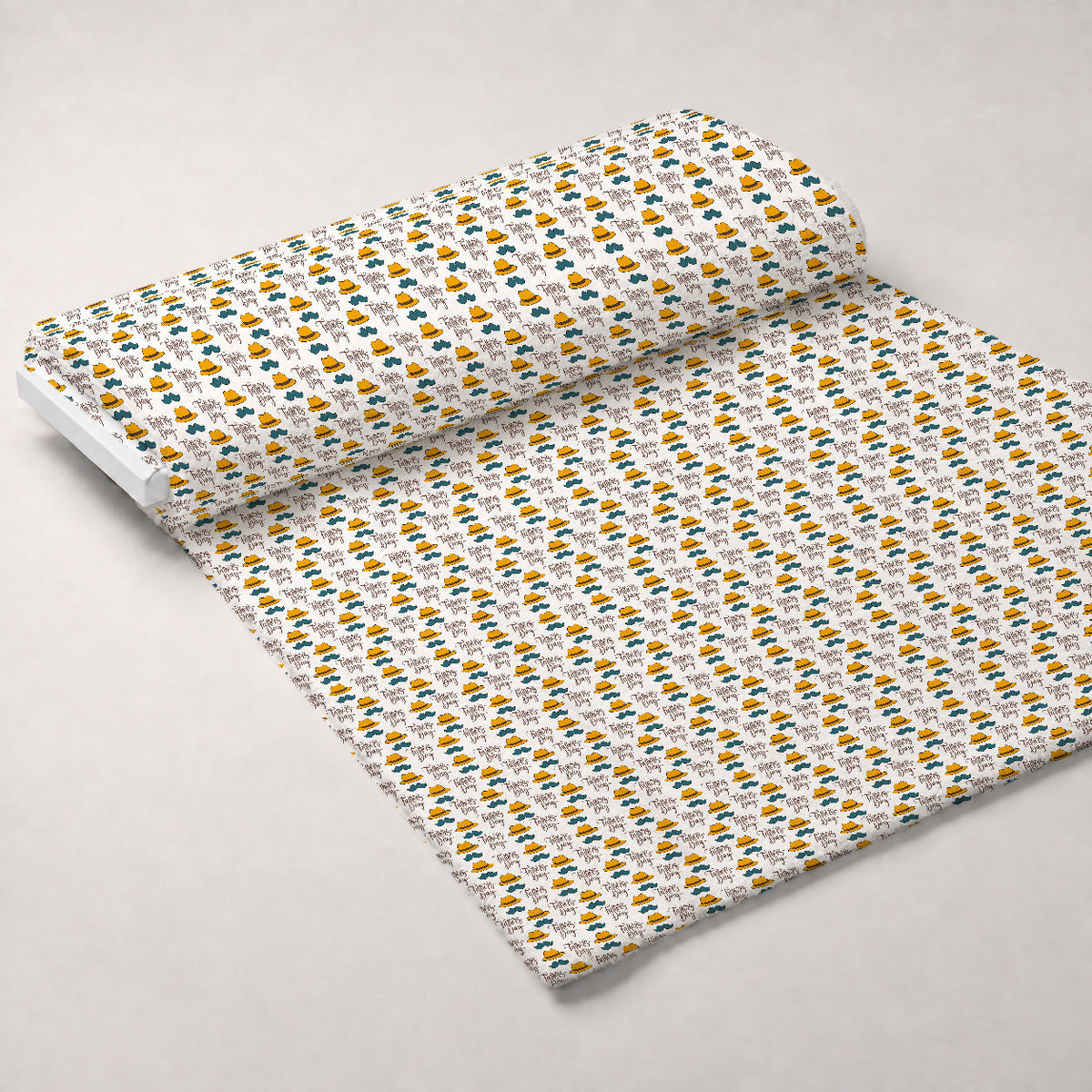 Marigold Tweed Pattern 5 Fleece Fabric — fleece fabric unrolled bolt preview (mv-fleece-v1:bolt)