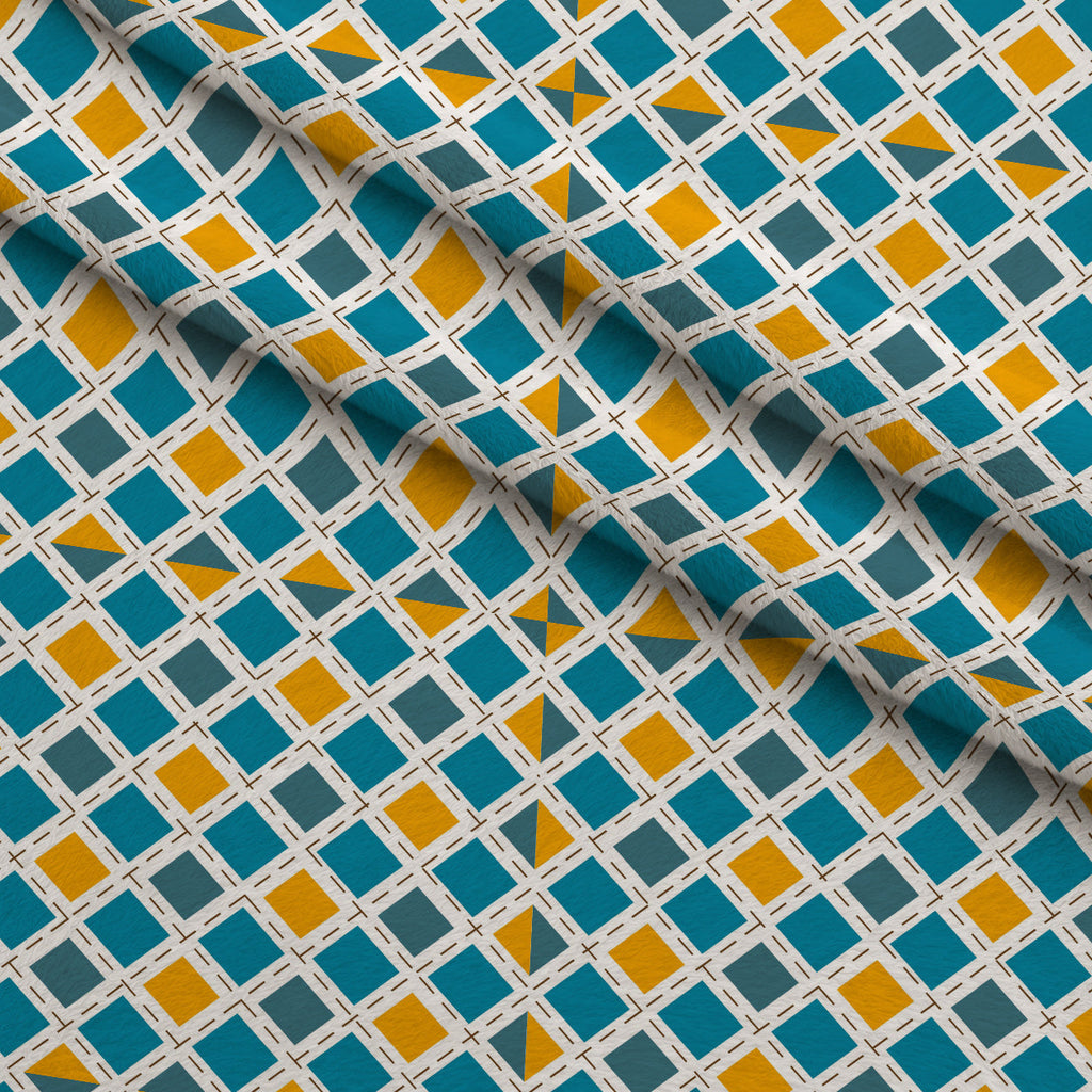 Marigold Tweed Pattern 7 Fleece Fabric — fleece fabric folded close-up preview (mv-fleece-v1:lying)