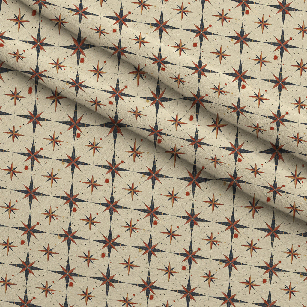 Mariner's Star Pattern 7 Fleece Fabric — fleece fabric folded close-up preview (mv-fleece-v1:lying)