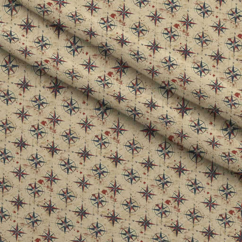 Mariner's Star Pattern 9 Fleece Fabric — fleece fabric folded close-up preview (mv-fleece-v1:lying)