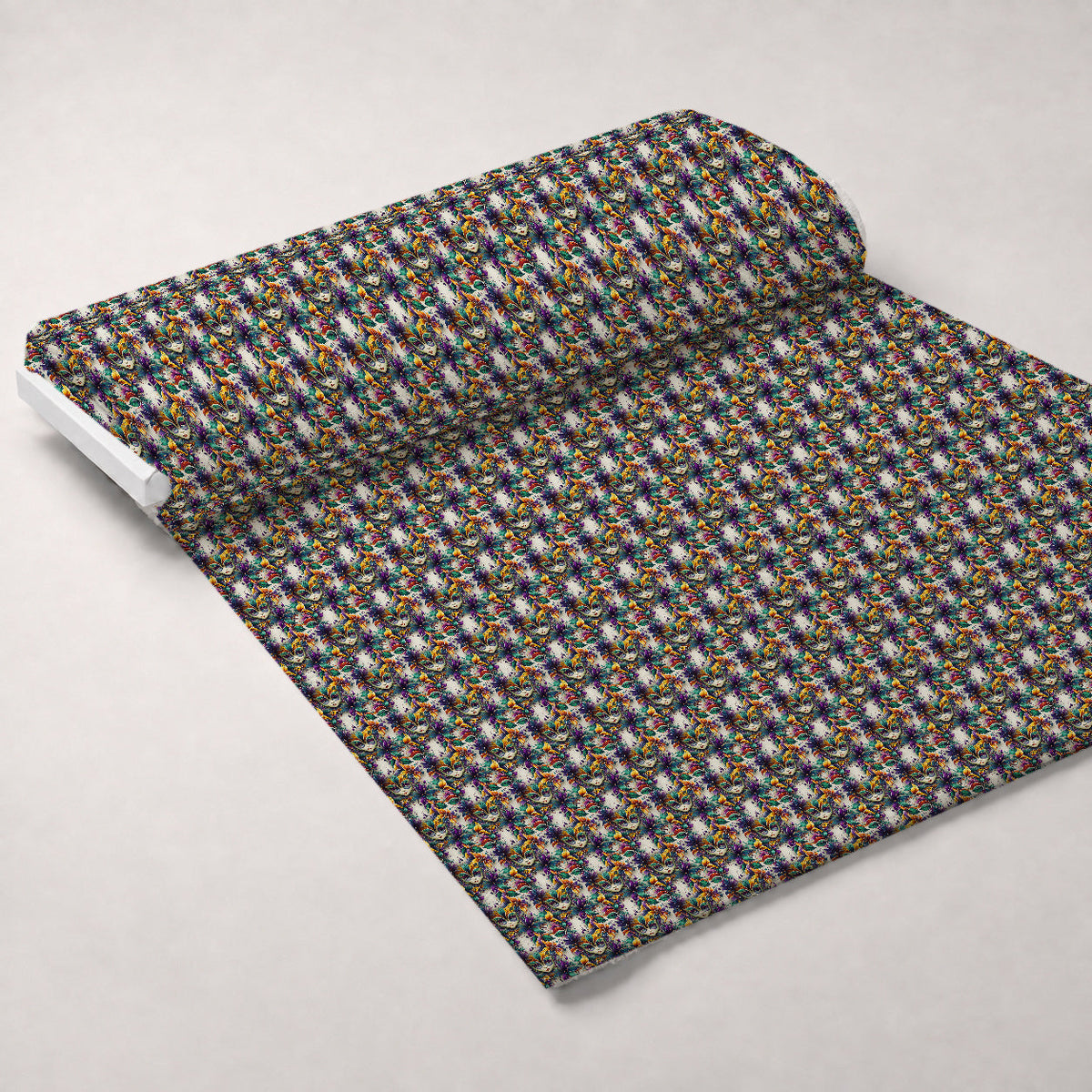 Masquerade Jewels Pattern 1 Fleece Fabric — fleece fabric unrolled bolt preview (mv-fleece-v1:bolt)