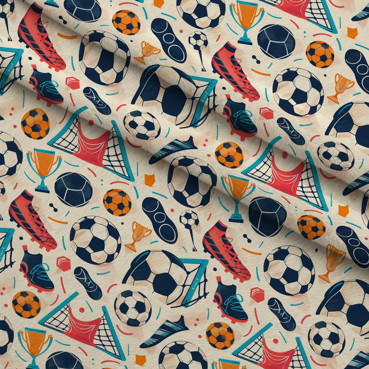 Match Day Pattern 1 Fleece Fabric — fleece fabric folded close-up preview (mv-fleece-v1:lying)