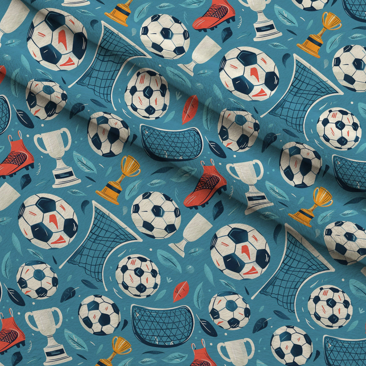 Match Day Pattern 10 Fleece Fabric — fleece fabric folded close-up preview (mv-fleece-v1:lying)
