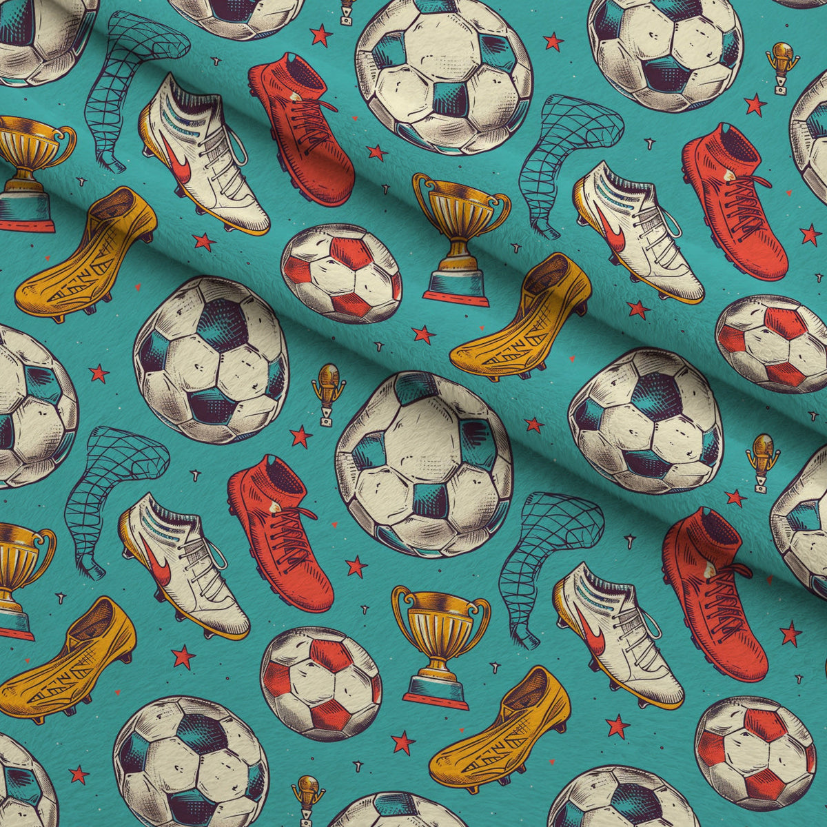 Match Day Pattern 11 Fleece Fabric — fleece fabric folded close-up preview (mv-fleece-v1:lying)