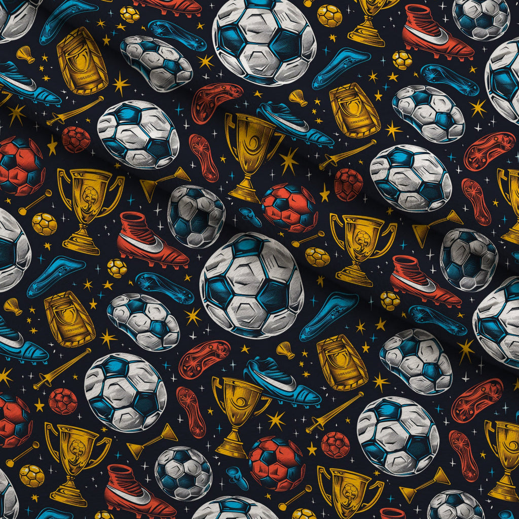 Match Day Pattern 13 Fleece Fabric — fleece fabric folded close-up preview (mv-fleece-v1:lying)