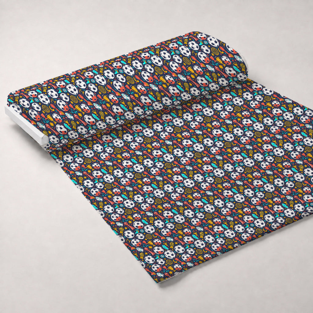 Match Day Pattern 14 Fleece Fabric — fleece fabric unrolled bolt preview (mv-fleece-v1:bolt)
