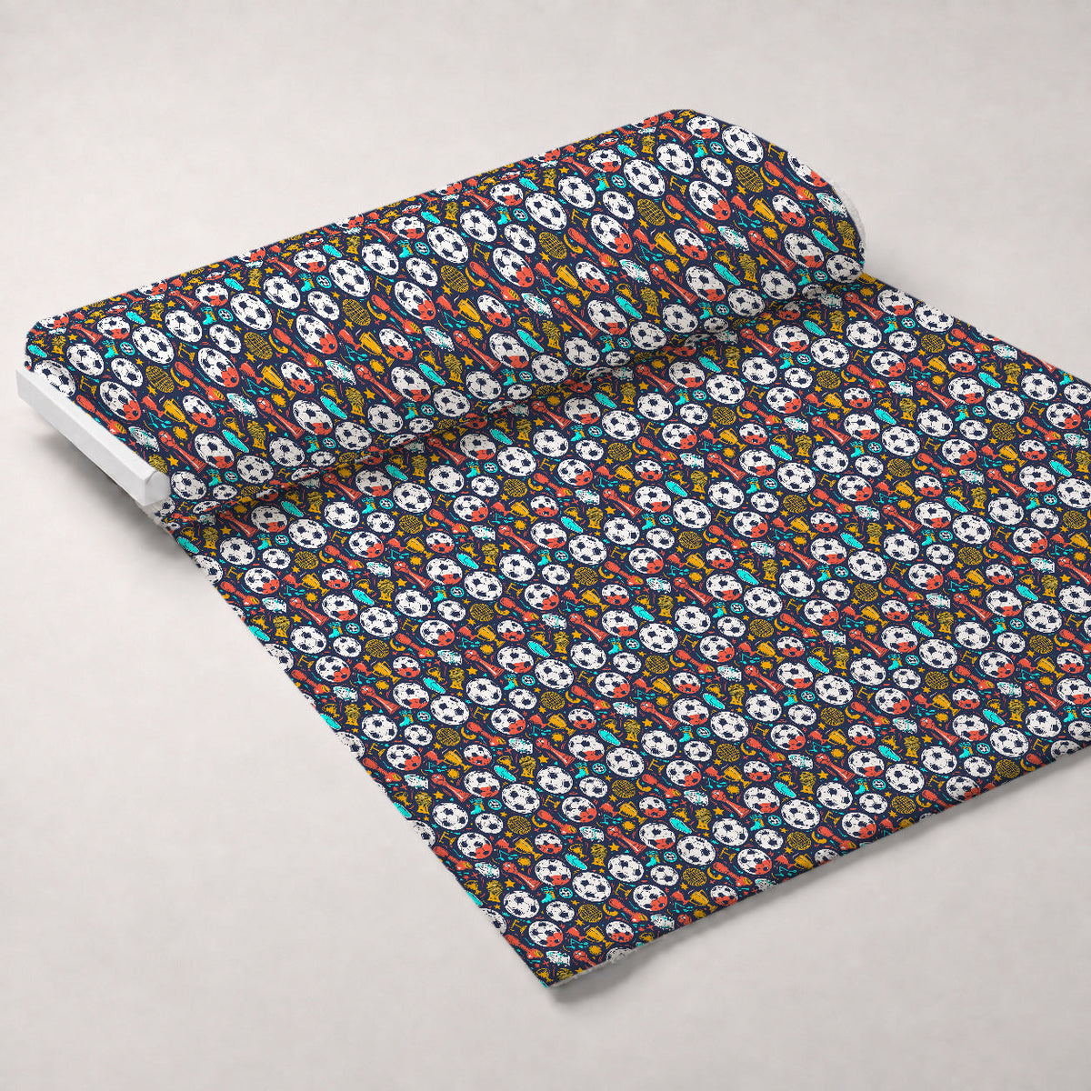 Match Day Pattern 14 Fleece Fabric — fleece fabric unrolled bolt preview (mv-fleece-v1:bolt)