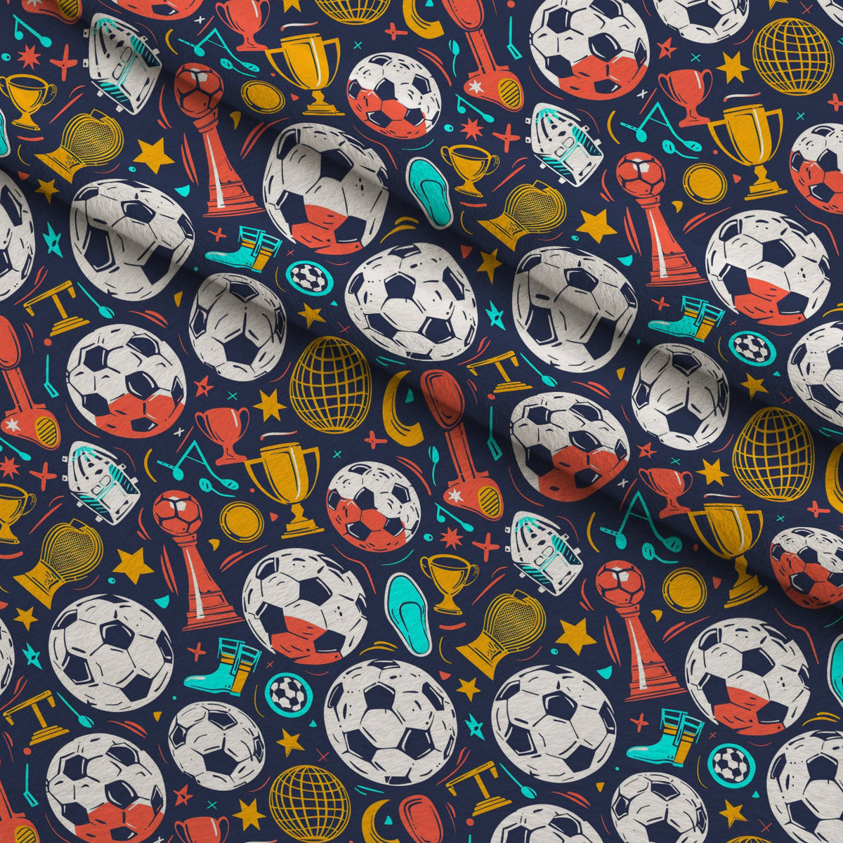 Match Day Pattern 14 Fleece Fabric — fleece fabric folded close-up preview (mv-fleece-v1:lying)
