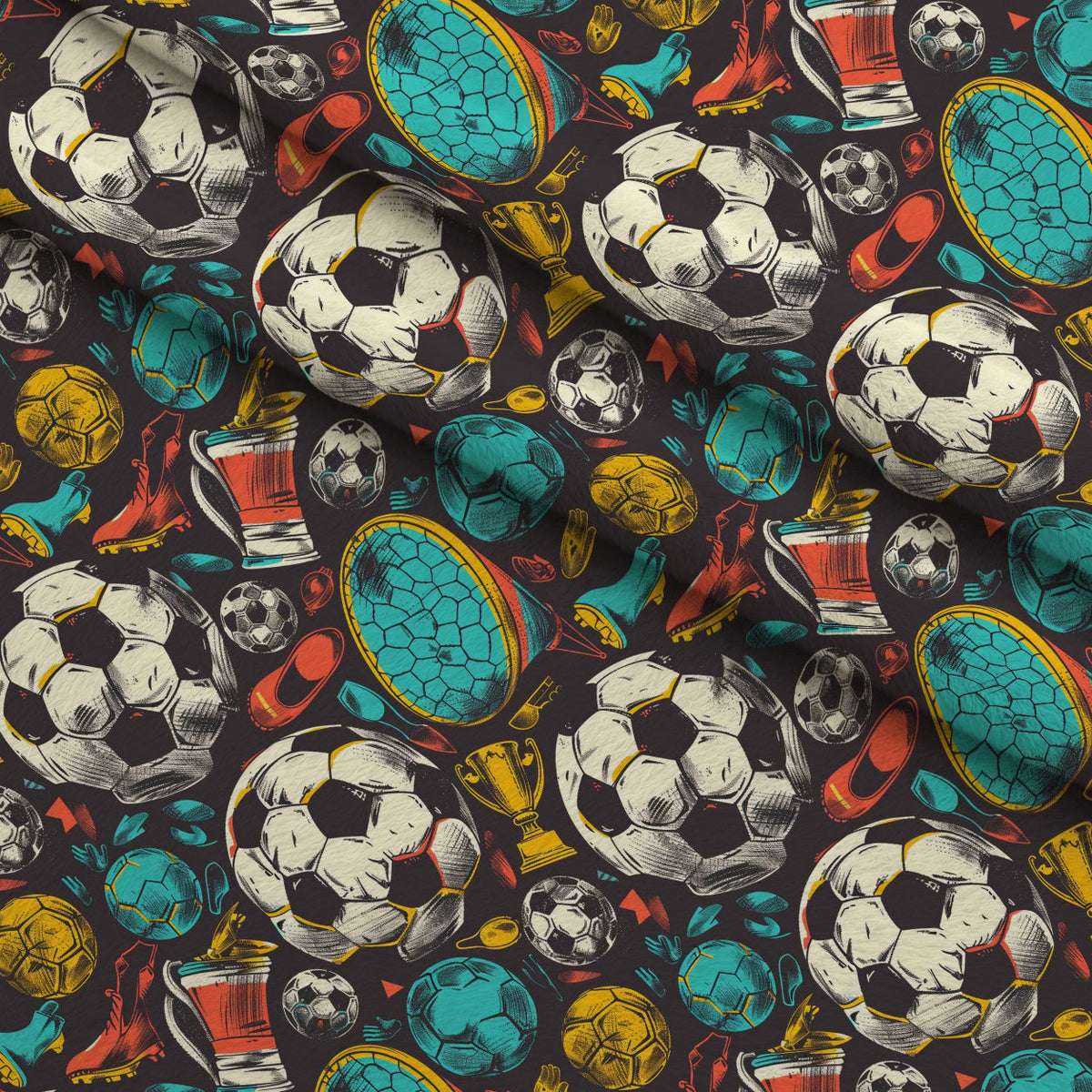 Match Day Pattern 3 Fleece Fabric — fleece fabric folded close-up preview (mv-fleece-v1:lying)