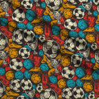 Match Day Pattern 4 Fleece Fabric — fleece fabric folded close-up preview (mv-fleece-v1:lying)