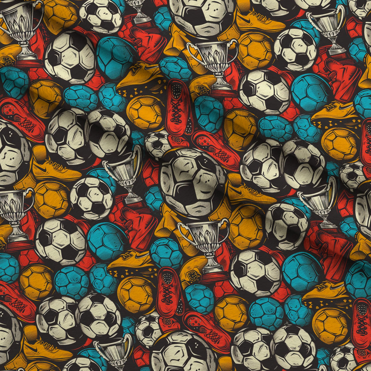 Match Day Pattern 4 Fleece Fabric — fleece fabric folded close-up preview (mv-fleece-v1:lying)