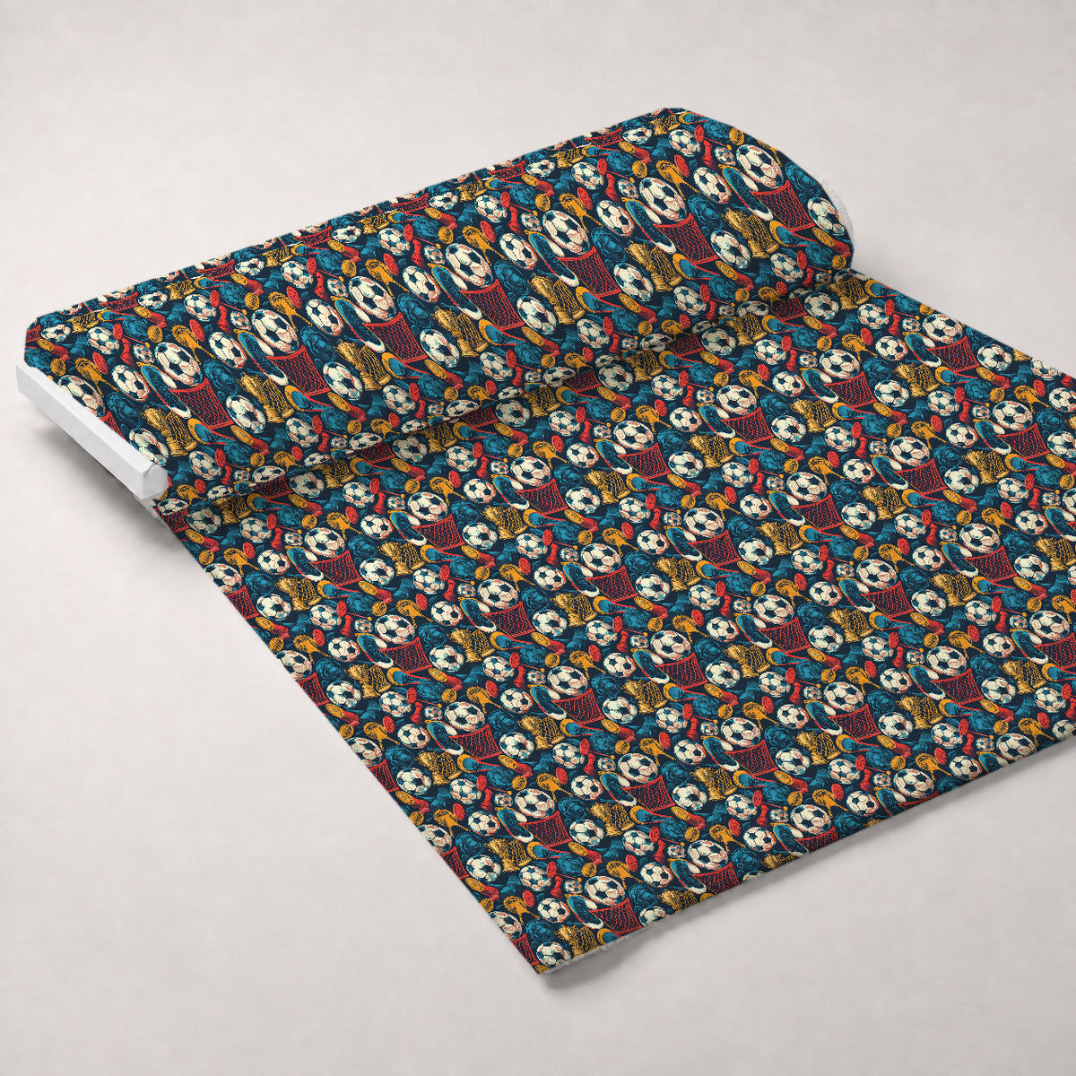 Match Day Pattern 5 Fleece Fabric — fleece fabric unrolled bolt preview (mv-fleece-v1:bolt)