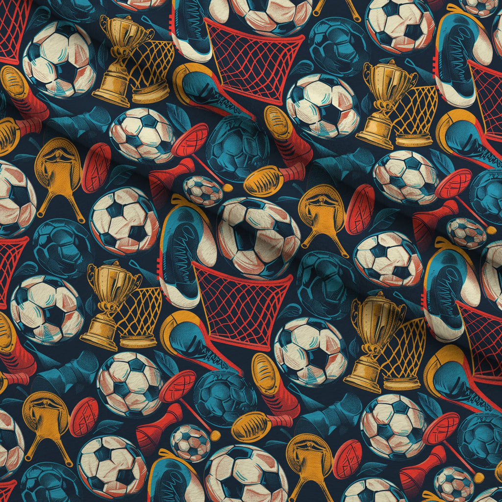 Match Day Pattern 5 Fleece Fabric — fleece fabric folded close-up preview (mv-fleece-v1:lying)