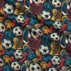 Match Day Pattern 5 Fleece Fabric — fleece fabric folded close-up preview (mv-fleece-v1:lying)