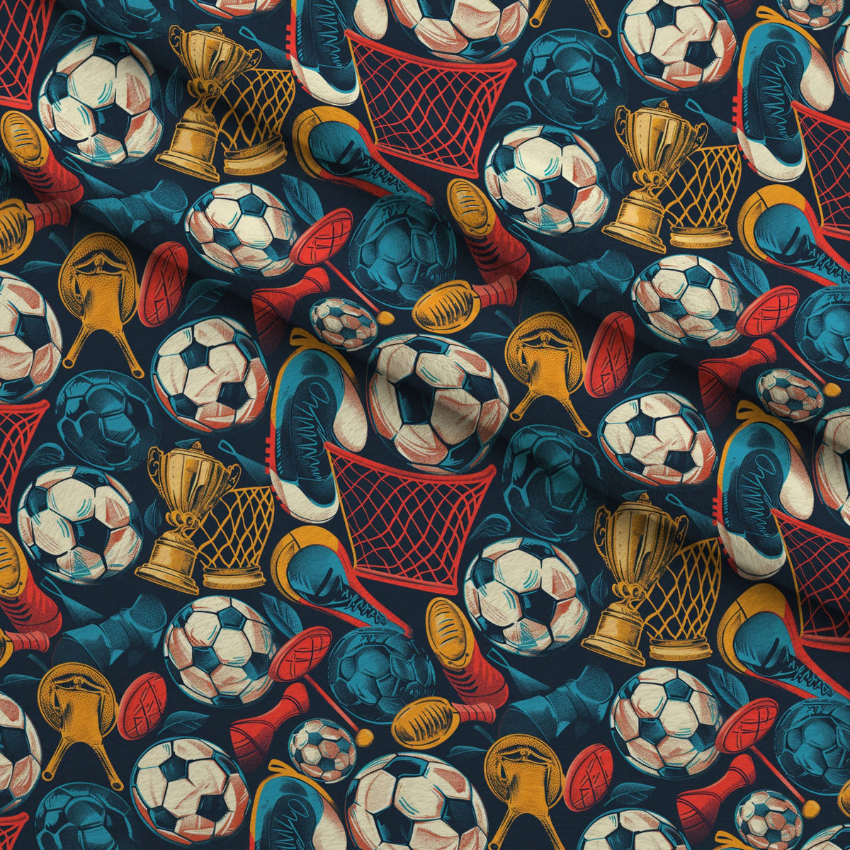 Match Day Pattern 5 Fleece Fabric — fleece fabric folded close-up preview (mv-fleece-v1:lying)