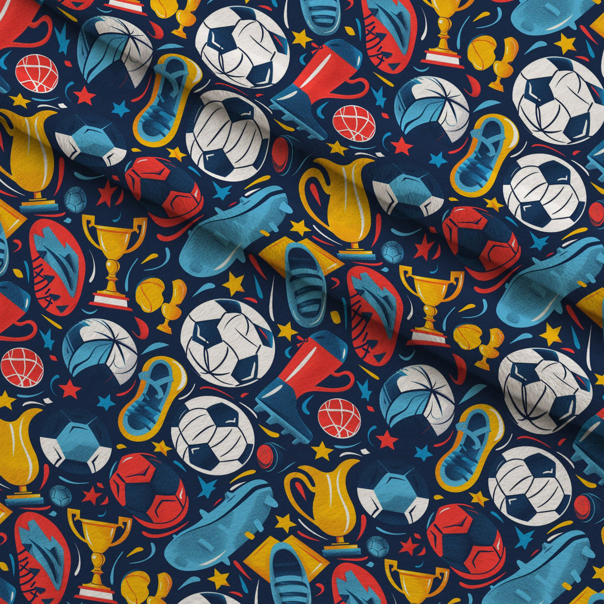 Match Day Pattern 6 Fleece Fabric — fleece fabric folded close-up preview (mv-fleece-v1:lying)