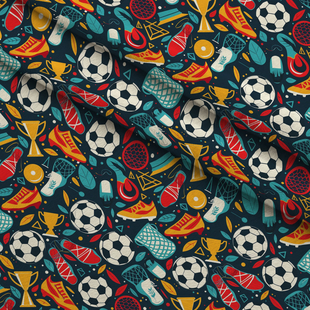 Match Day Pattern 9 Fleece Fabric — fleece fabric folded close-up preview (mv-fleece-v1:lying)