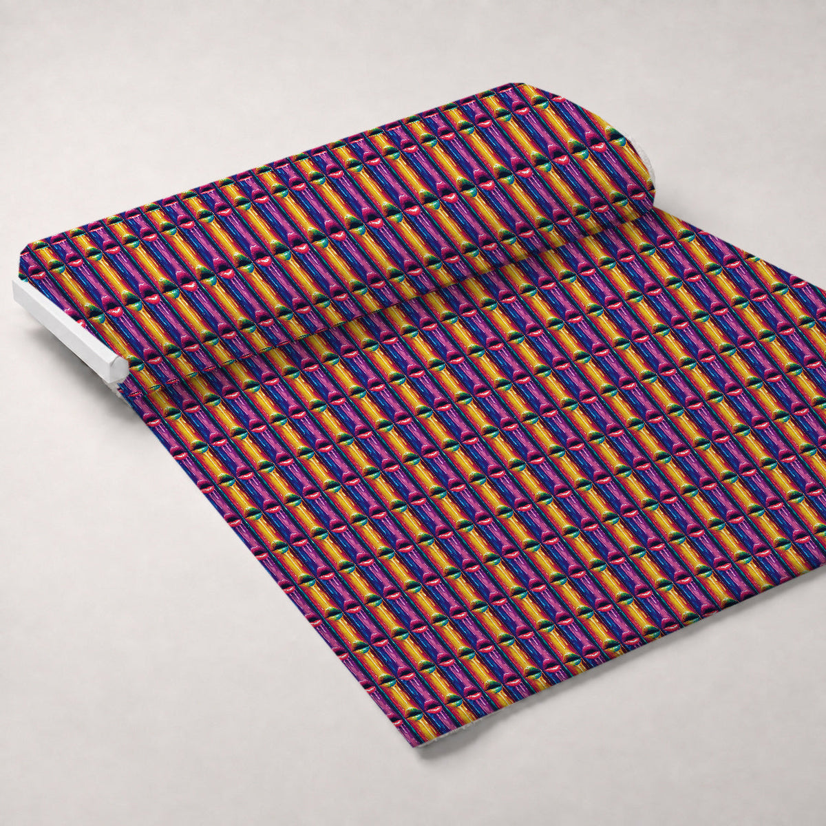 Melting Kisses Pattern 1 Fleece Fabric — fleece fabric unrolled bolt preview (mv-fleece-v1:bolt)